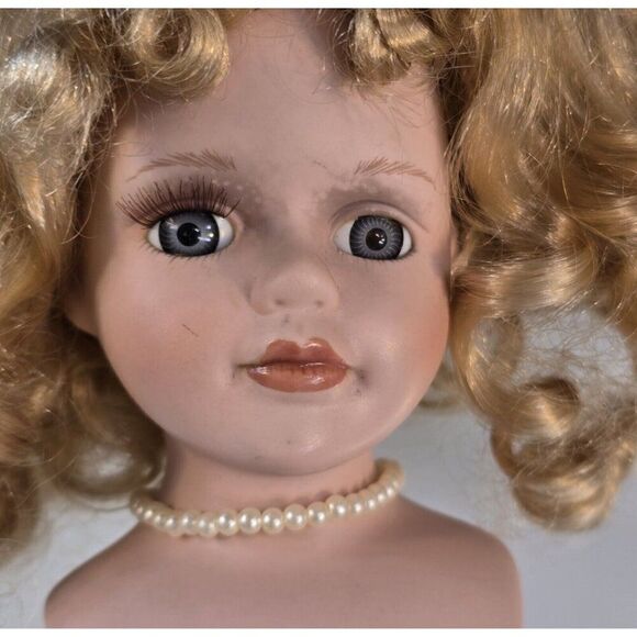 Goldenvale 1-2000 Porcelain Doll Parts 5 Piece Lot Head Arms Legs As Is - Picture 7 of 7